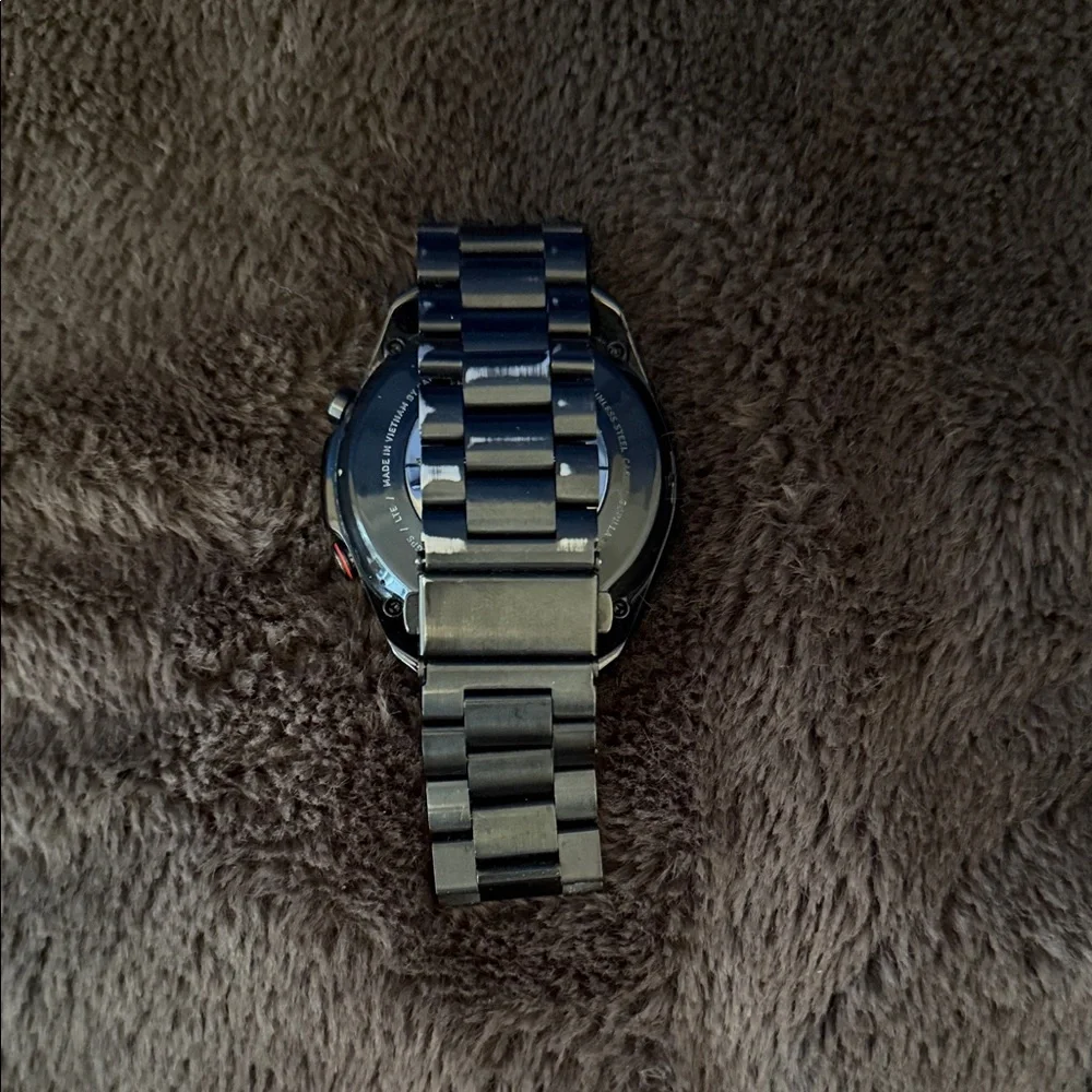Samsung Black Smartwatch with Silver Band